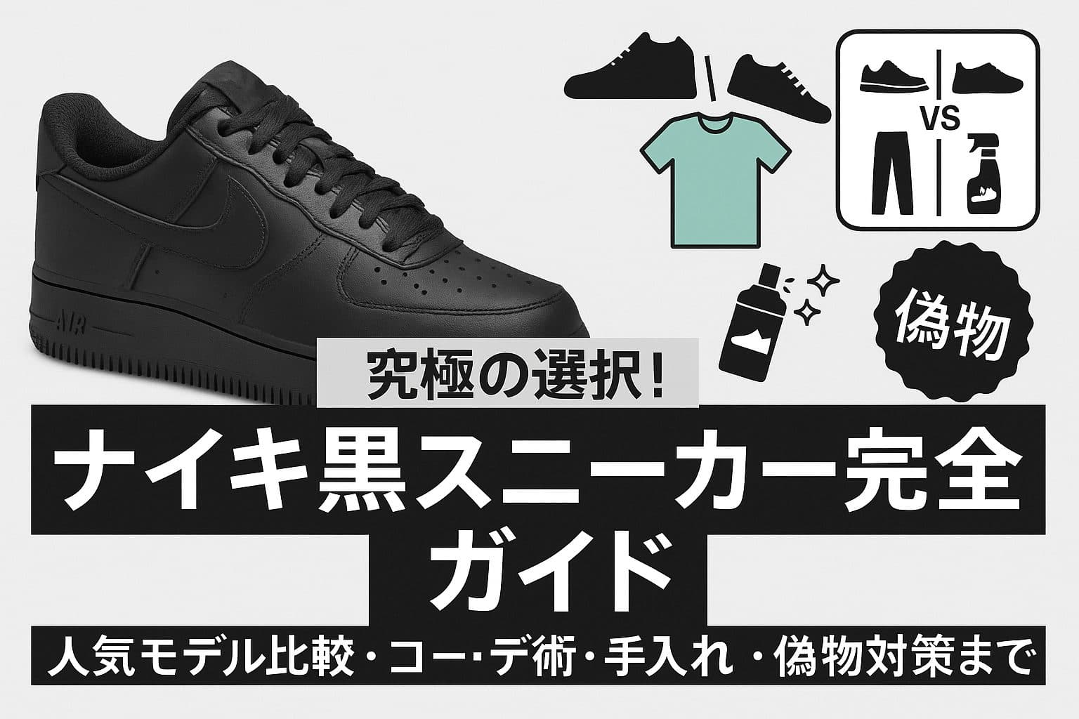究極の選択!ナイキ黒スニーカー完全ガイド:失敗しない選び方から最新コーデ、お手入れまで